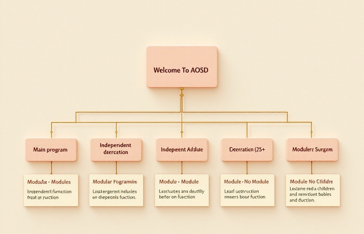 A simple diagram explaining modular programming structure